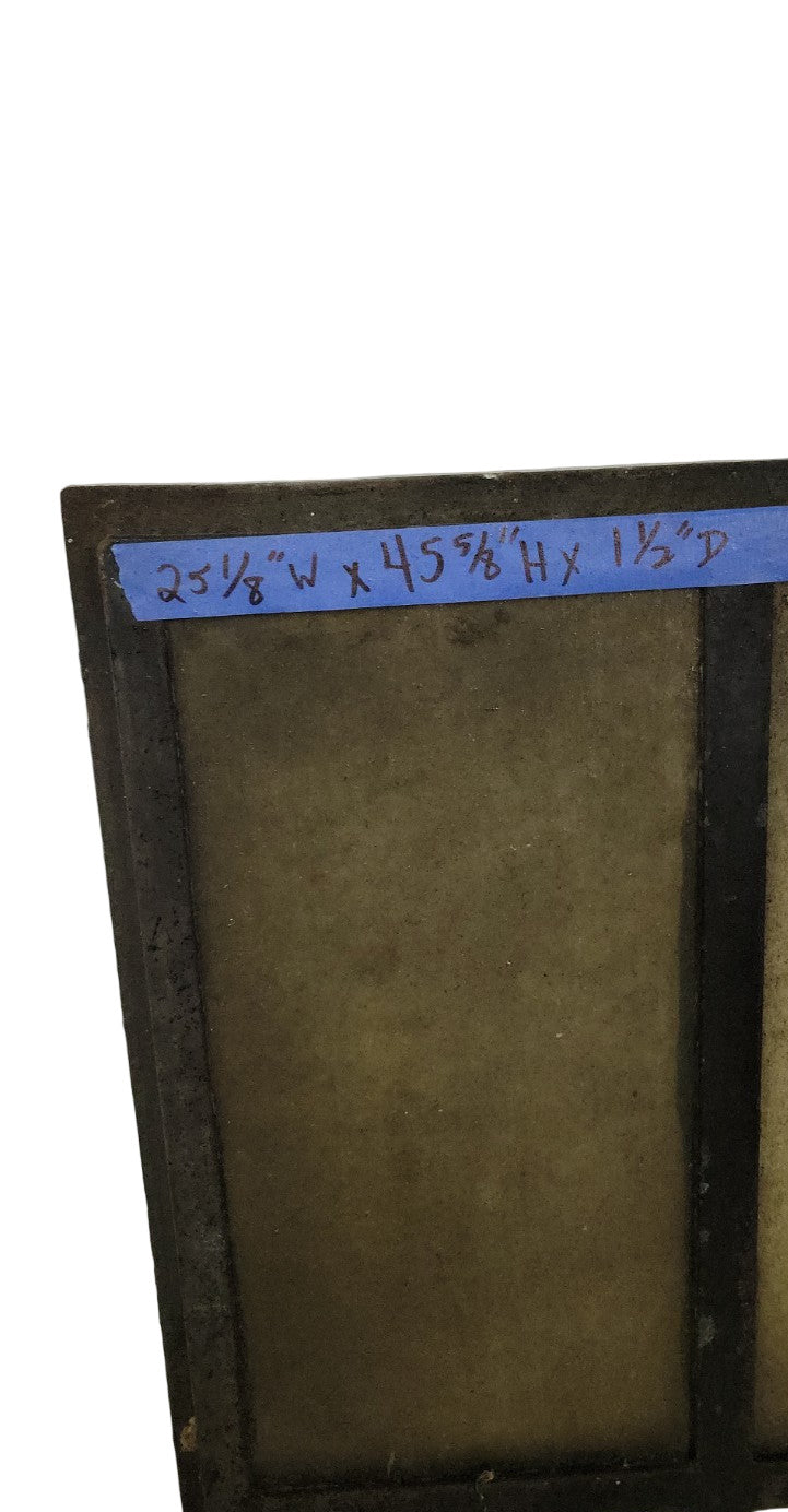 Antique 9-Lite Steel Casement Window with Seeded Glass – Distressed Panes