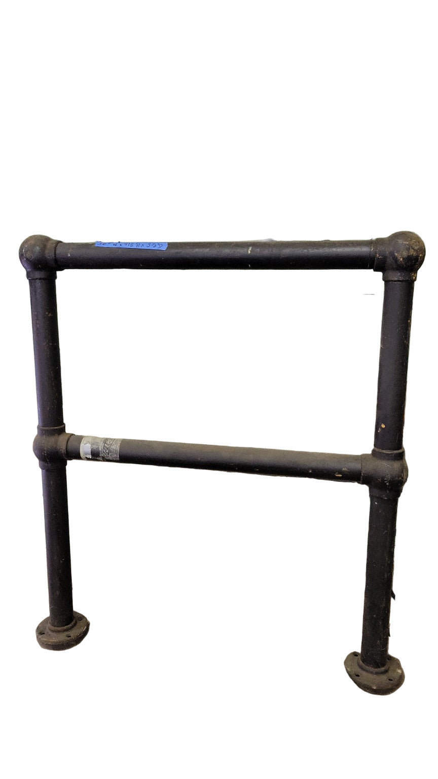 Industrial Black Pipe Guardrail – 36" W x 41 ½" H