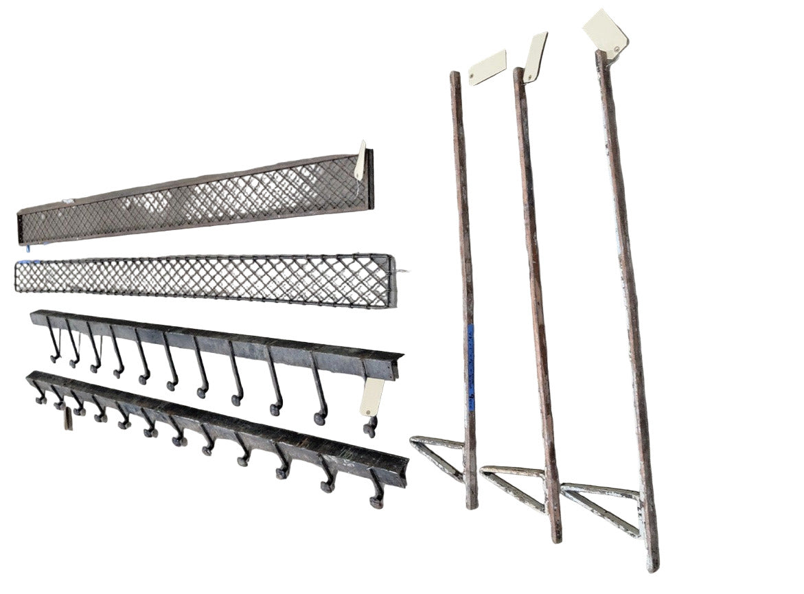 Carnegie Steel Industrial Wall Rack & Shelf Grate Set – Cleveland Salvage