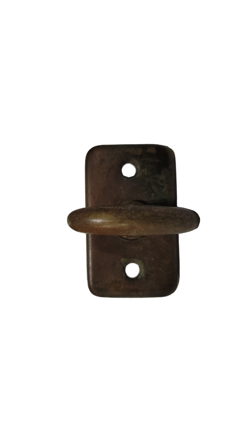 Vintage Brass-Plated Window Sash Handle with Screws – 2" x 1 ⅛"