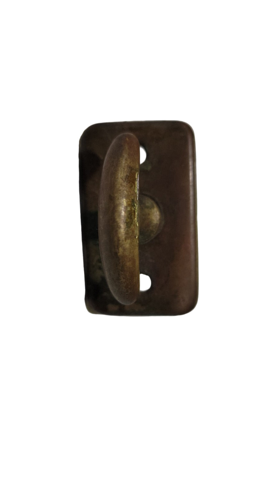 Vintage Brass-Plated Window Sash Handle with Screws – 2" x 1 ⅛"