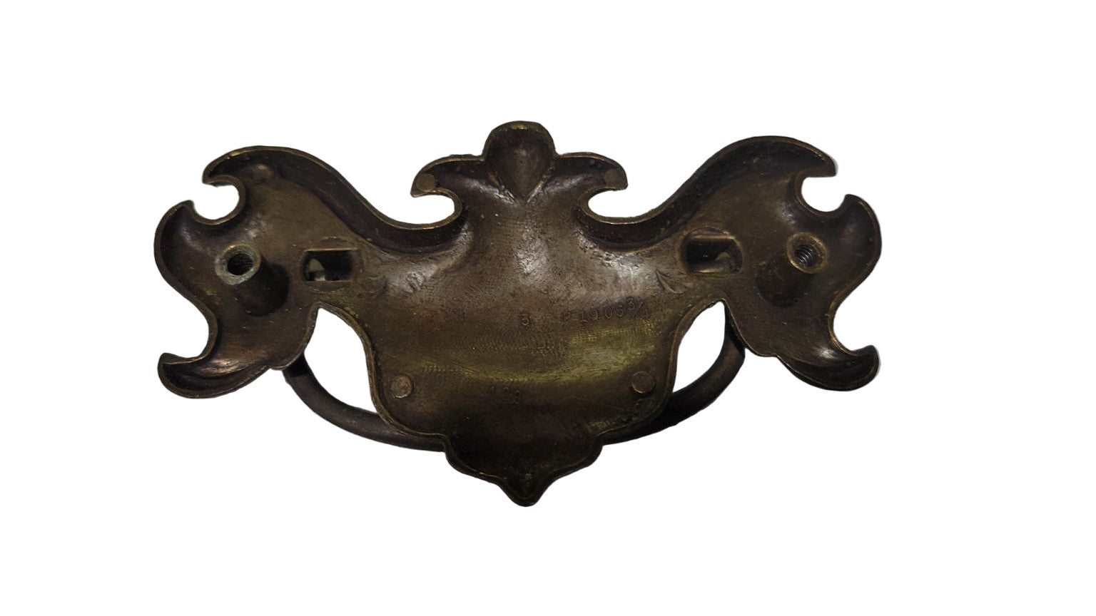 Metal Chippendale Drawer Pull – P19053/4 Stamped Backplate
