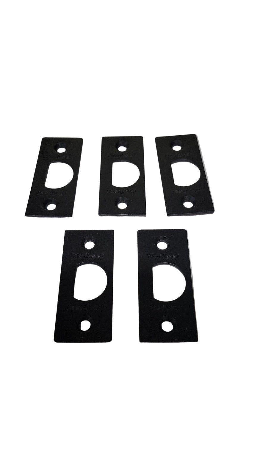 Kwikset Strike Plates – Set of 5 (Matte Black)