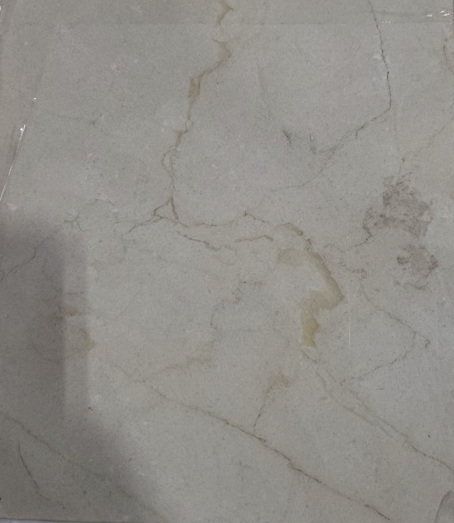 Polished Cream Marble Tile – 39 Sq Ft Lot (12" x 12")