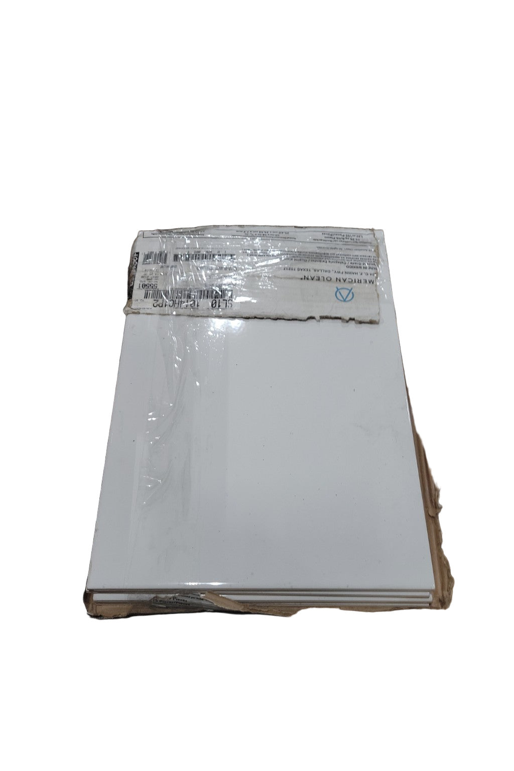 American Olean SL10 Gloss White Ceramic Wall Tiles – 4 Tiles (10"x14", Approx. 3.9 Sq Ft)