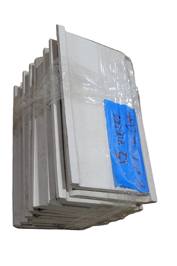 Cream Cove Base Tiles – 15 Pieces (8" x 4 ¼")