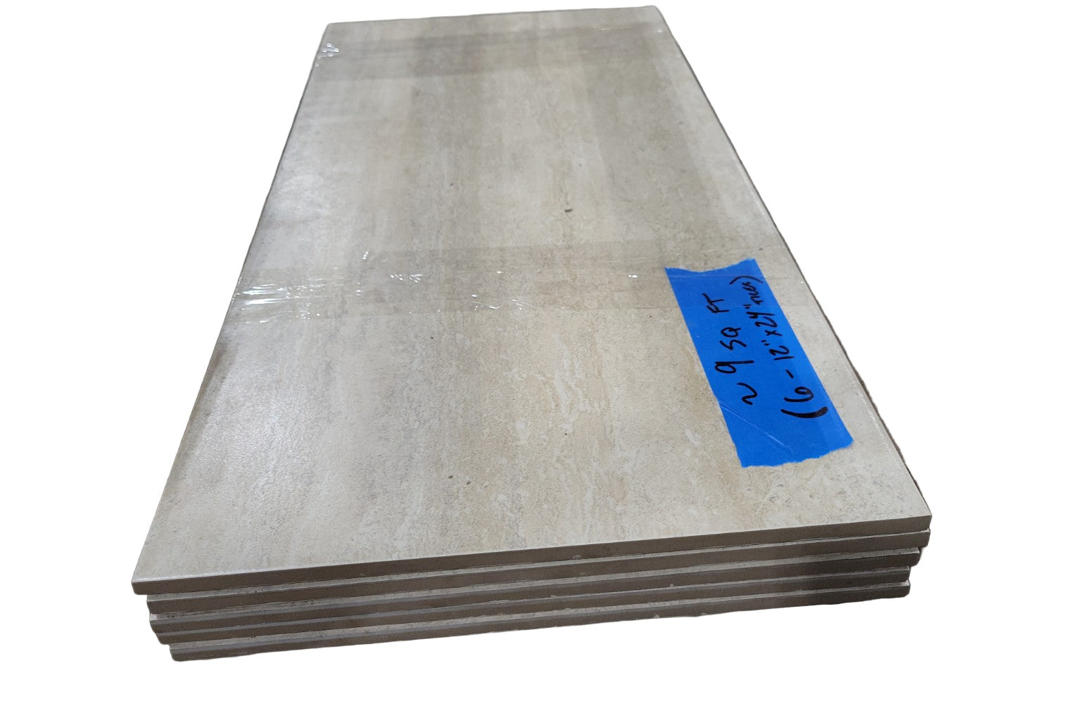 Porcelain Stone-Look Tile – 9 Sq Ft (6 Tiles, 12" x 24")