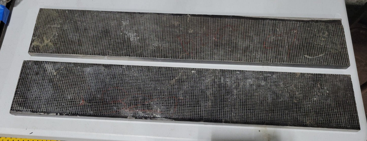 Pair of Dark Emperador Marble Tiles – 34 ½" x 6" x ¾"