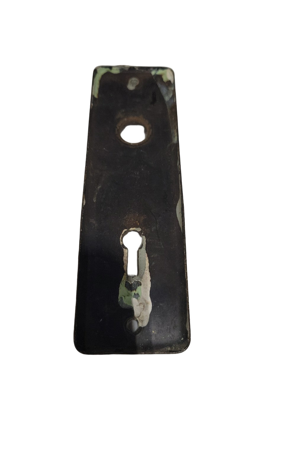 Painted Steel Door Backplate with Keyhole – 5½"