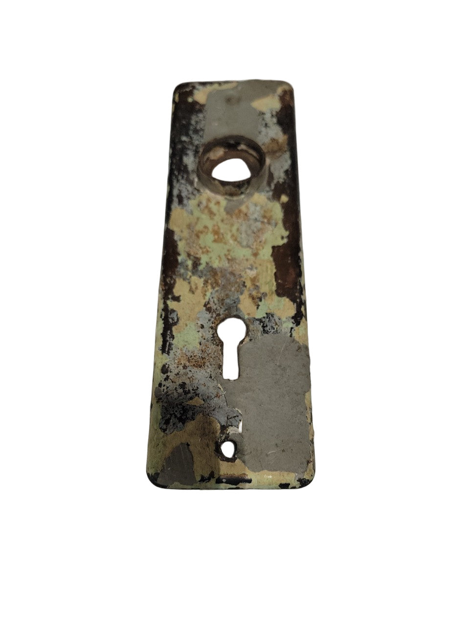 Painted Steel Door Backplate with Keyhole – 5½"