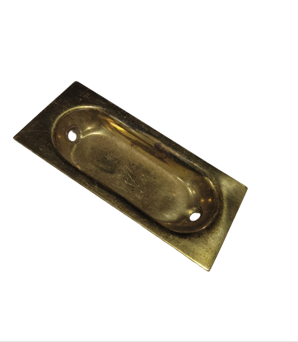 Recessed Brass Finger Pull – 3"