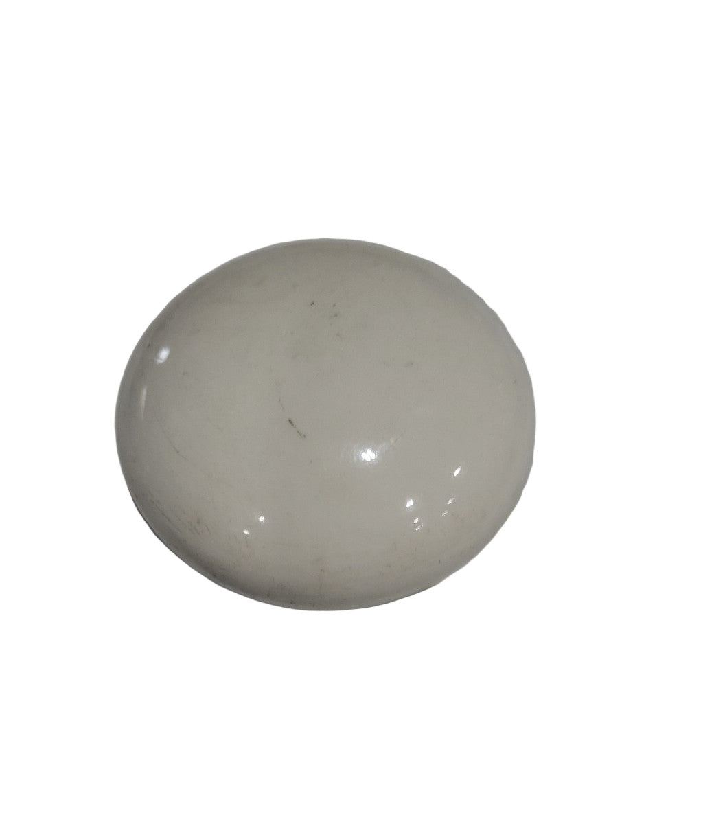 Vintage White Porcelain Cabinet Knob – 2 ½" Diameter