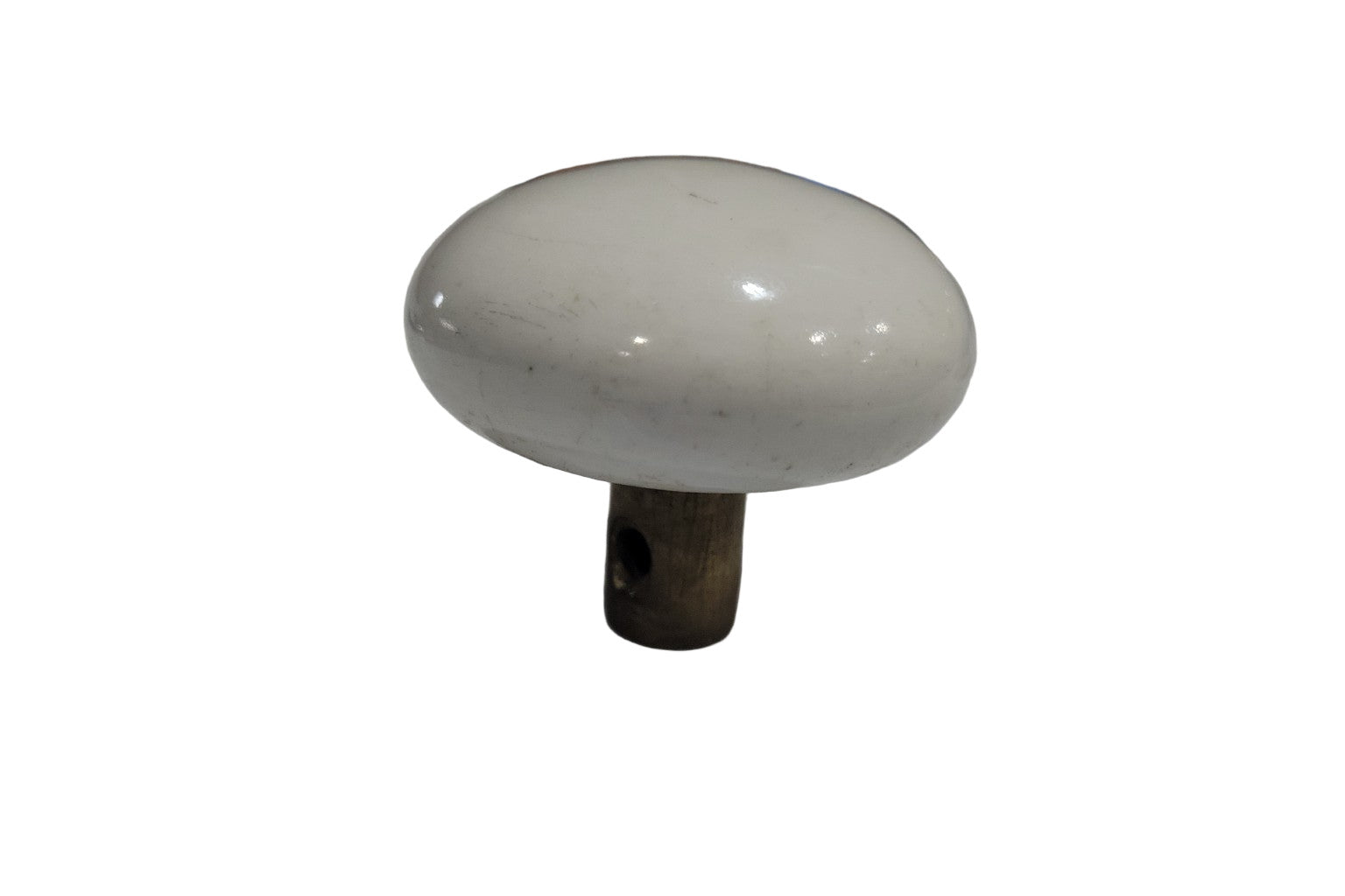 Vintage White Porcelain Cabinet Knob – 2 ½" Diameter