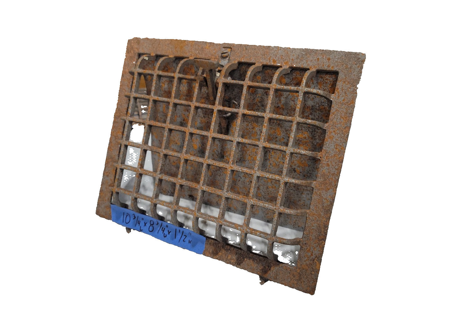 Antique Cast Iron Floor Register Grate with Damper – 10 ¾"