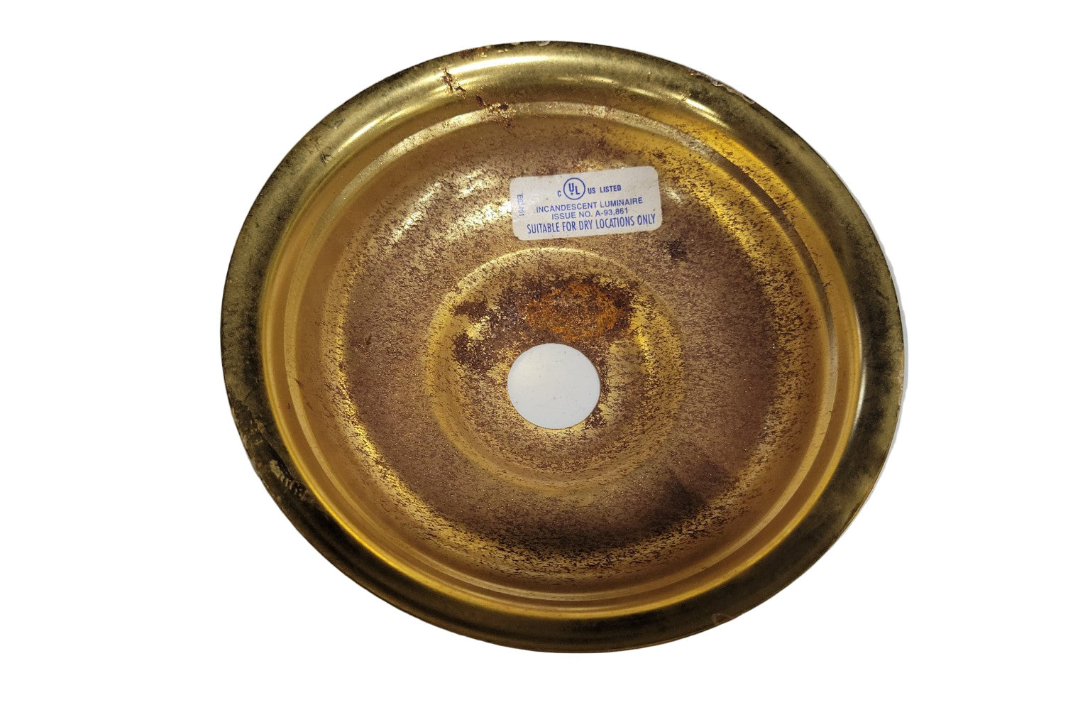Vintage Brass-Plated Ceiling Canopy – 6 ¼" Diameter