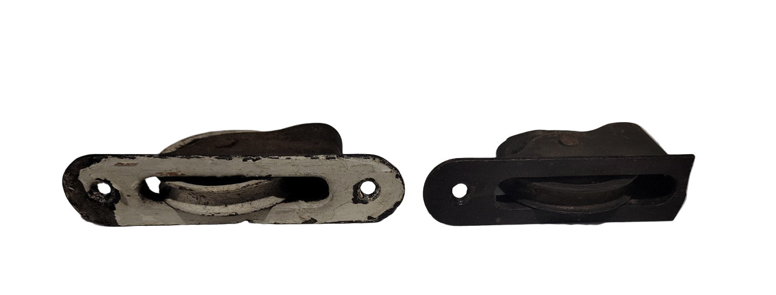 Pair of Vintage Cast Iron Window Sash Pulleys – 3 ½"