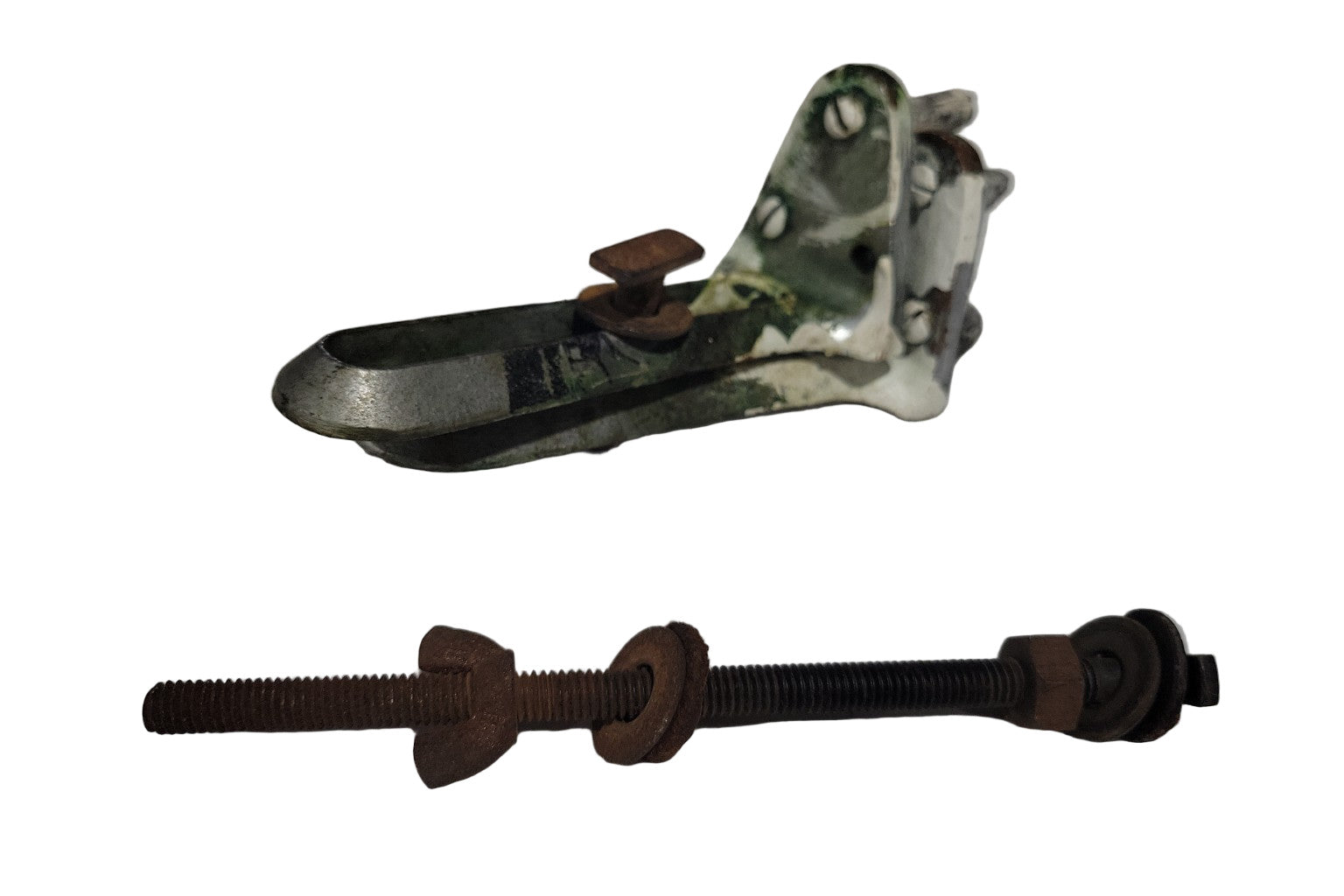 Antique Cast Iron Window Sash Balance Lock with Hardware – 6 ½"