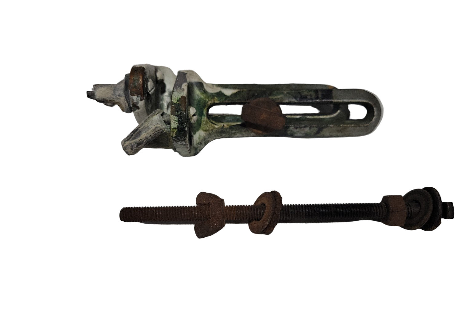 Antique Cast Iron Window Sash Balance Lock with Hardware – 6 ½"