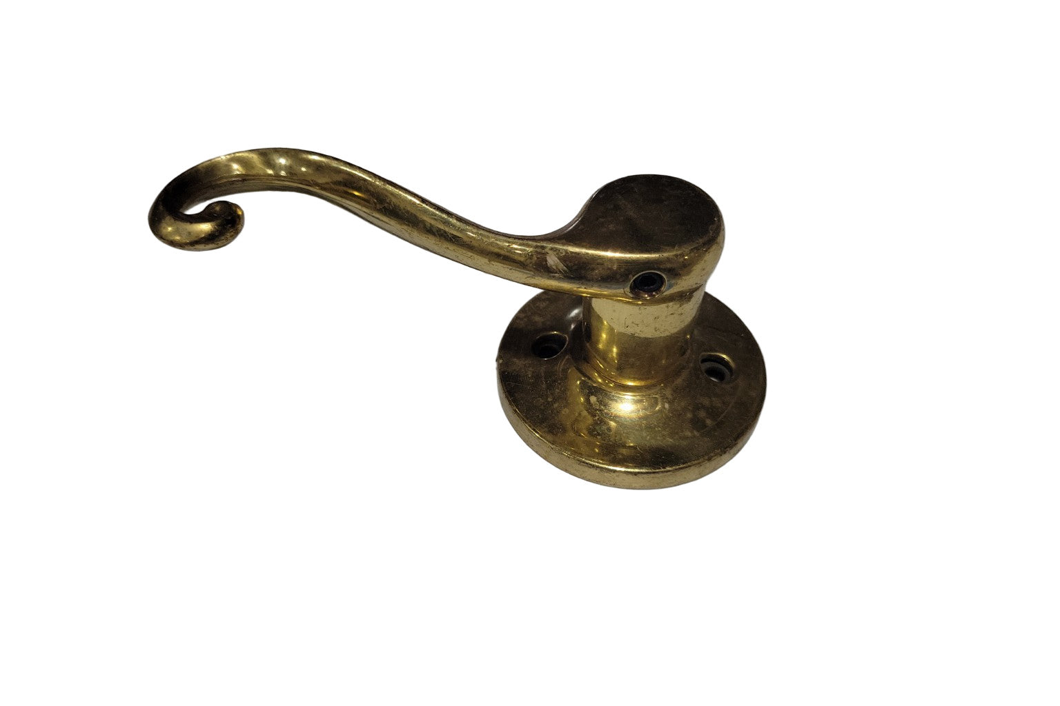 Solid Brass Scroll Handle – 4¾"