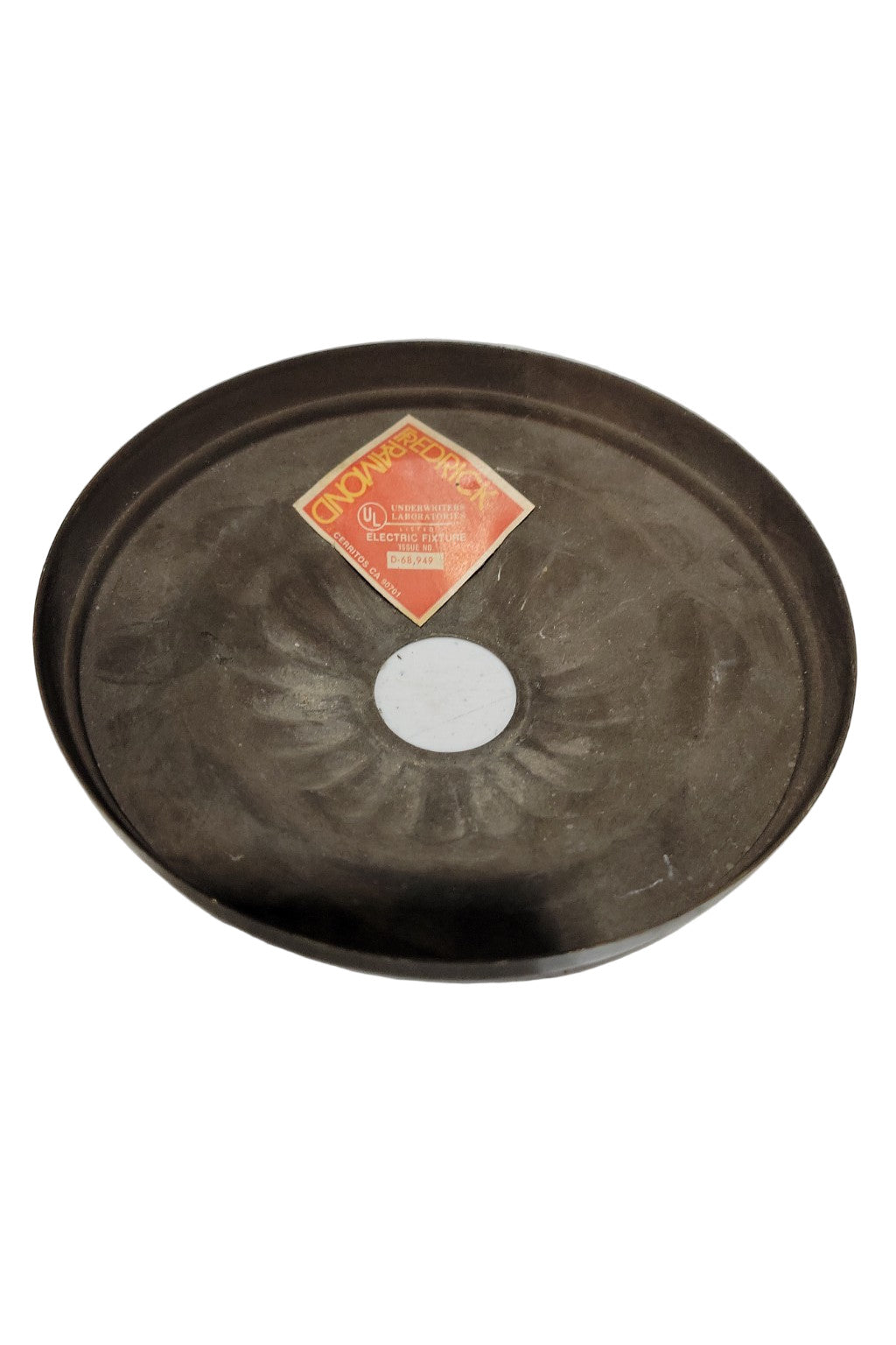 Vintage Redrick Brass Ceiling Canopy Plate – 5 ¼" Diameter