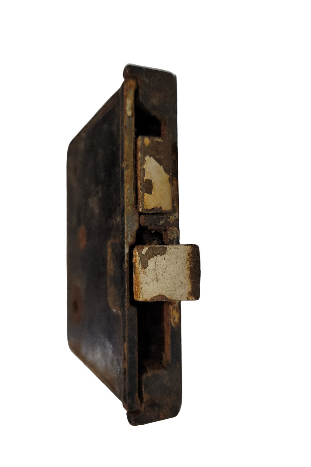 Antique Mortise Lockset with Strike Plate – 4" H x 5/8" W x 3" D