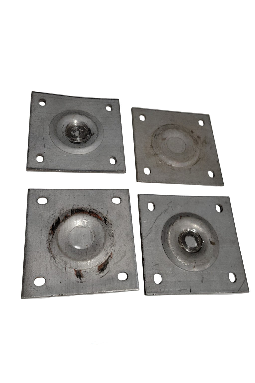 Set of 4 Steel Mounting Plates – 4" x 4"