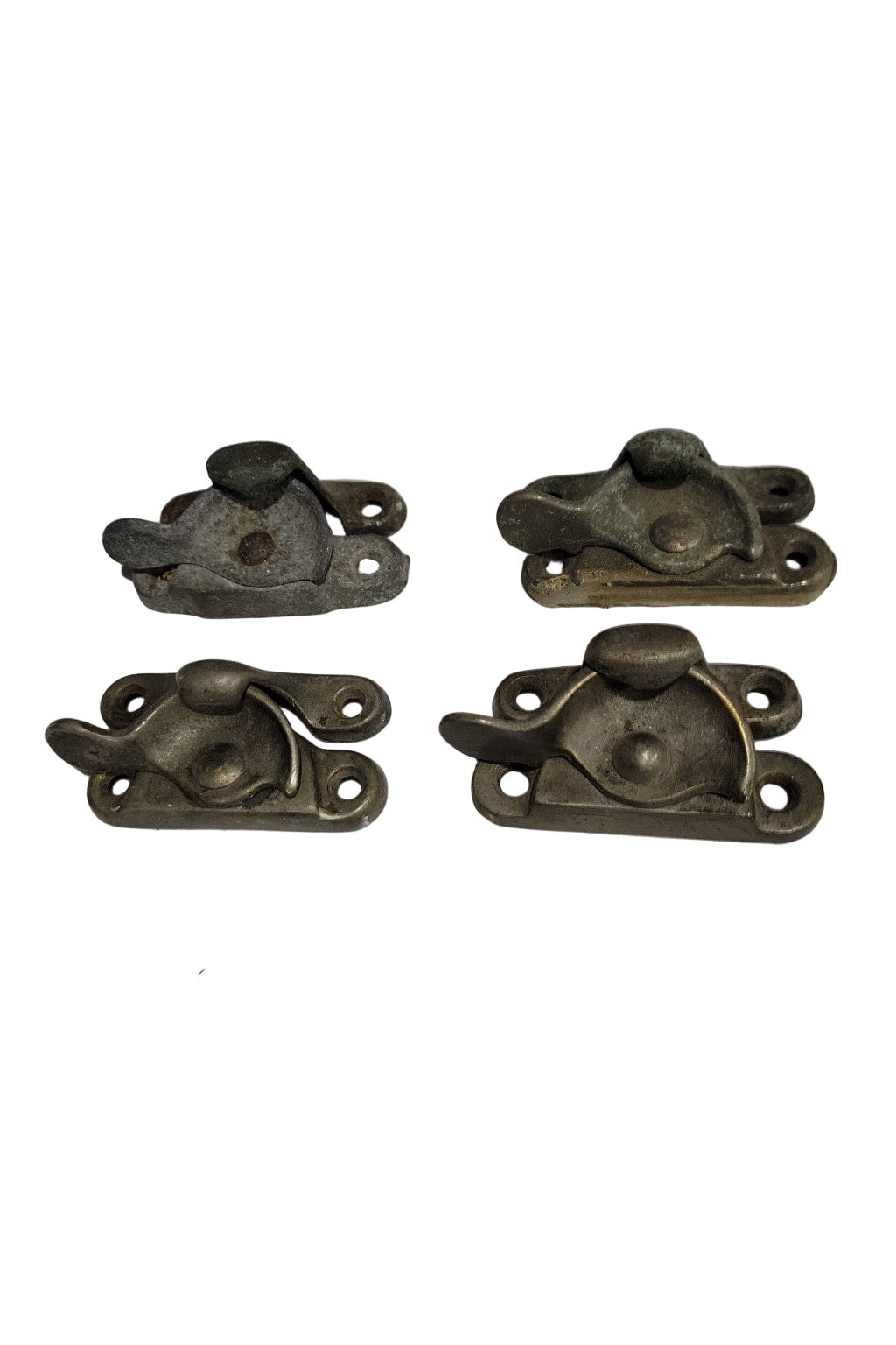 Set of 4 Vintage Brass Window Sash Locks – 2 ¾" L x 1" W