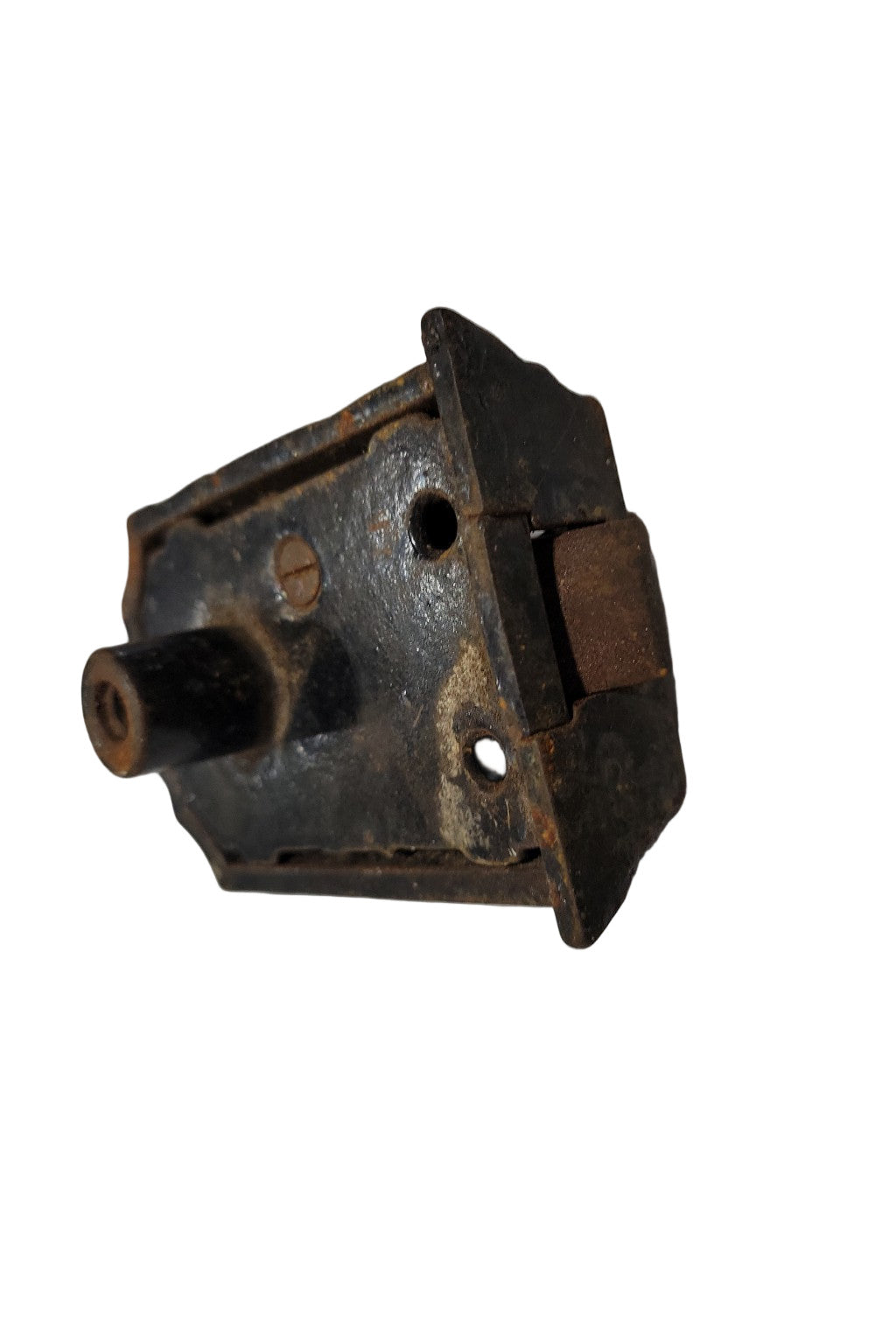 Antique Cast Iron Surface Mount Rim Lock – 4½" W x 2½" H x 2" D