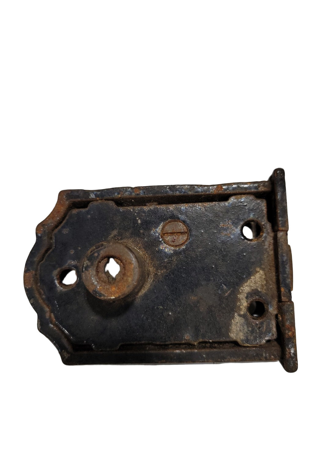 Antique Cast Iron Surface Mount Rim Lock – 4½" W x 2½" H x 2" D