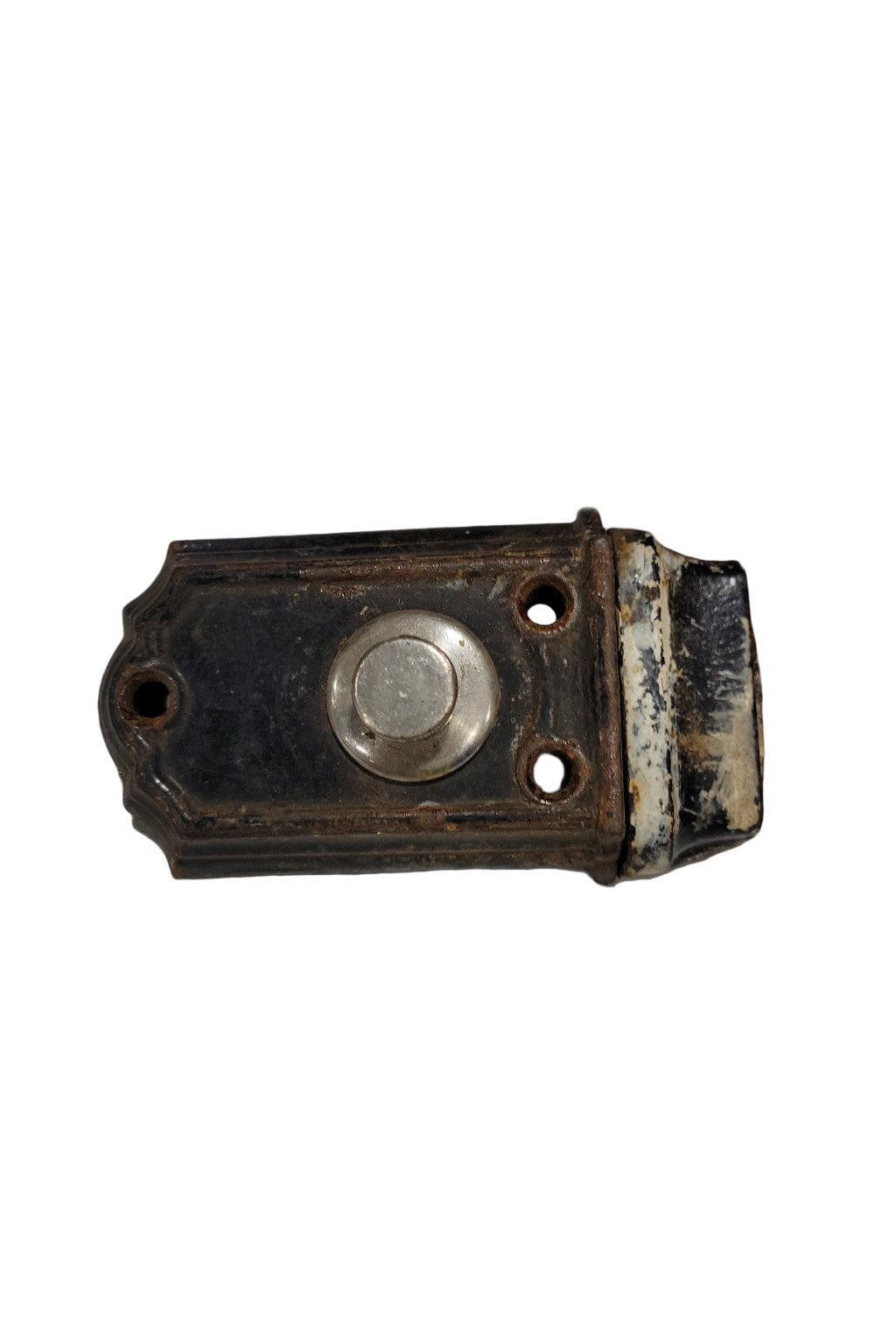 Antique Cast Iron Surface Mount Rim Lock – 4½" W x 2½" H x 2" D