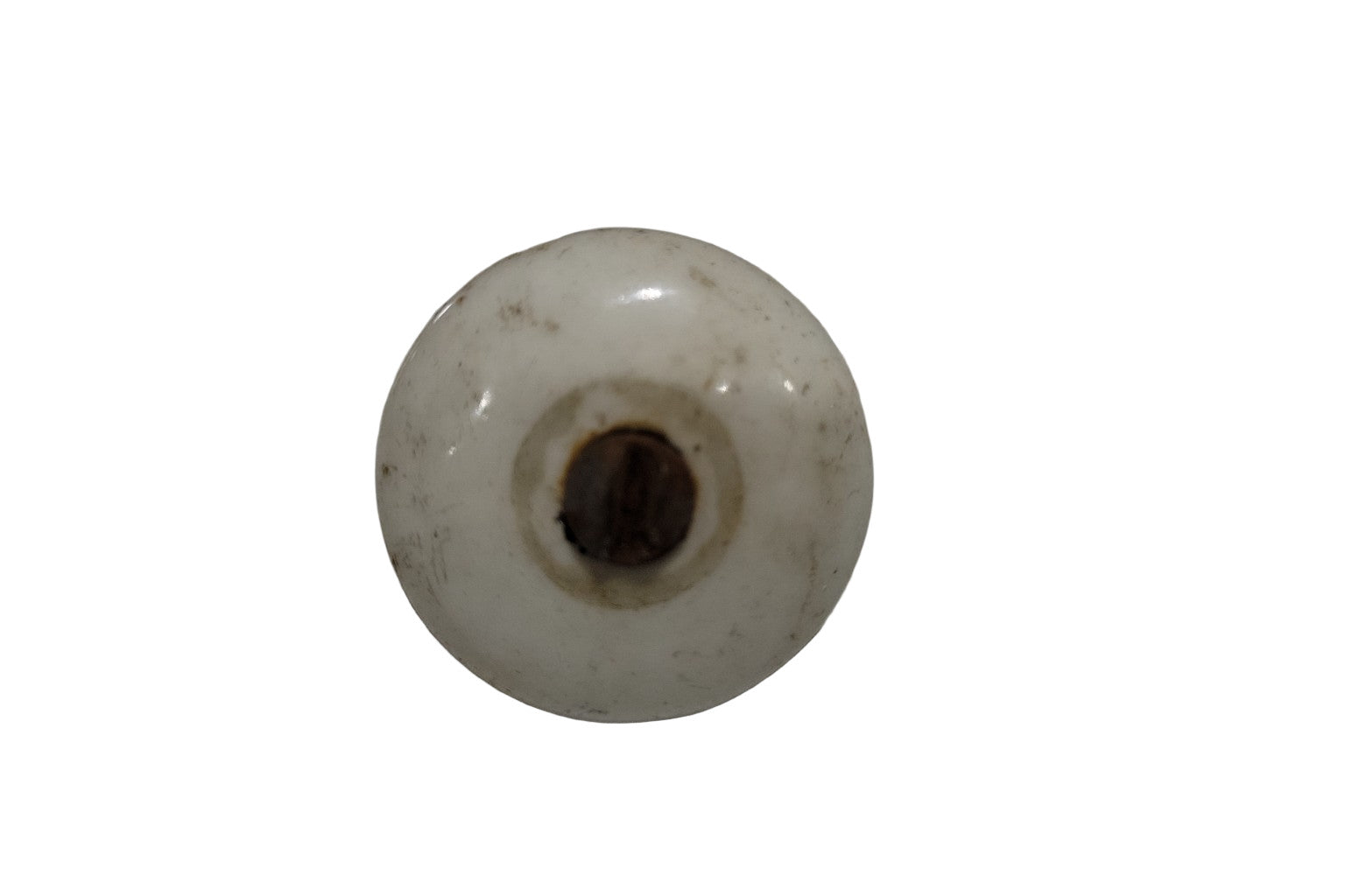 Antique Porcelain Cabinet Knob – 1⅛" D x 3¼" L