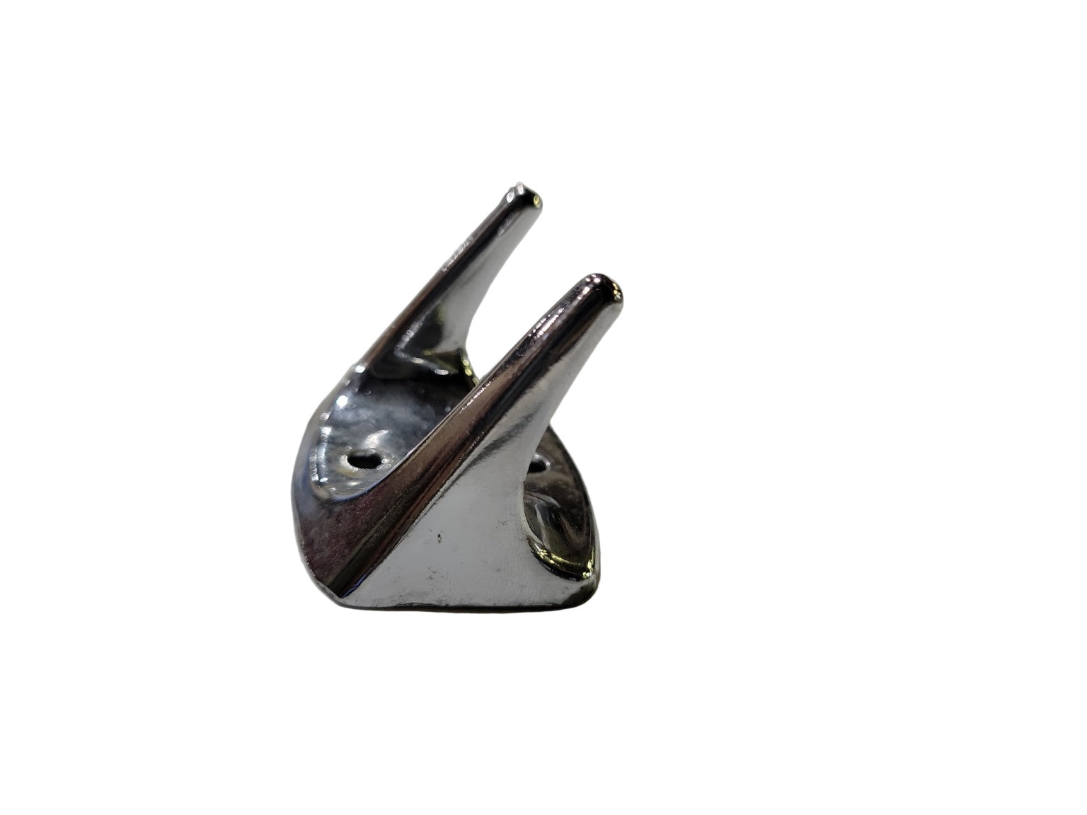 Single Chrome Double-Prong Utility Hook – 2 ⅛" W x 1 ½" H x 2" D