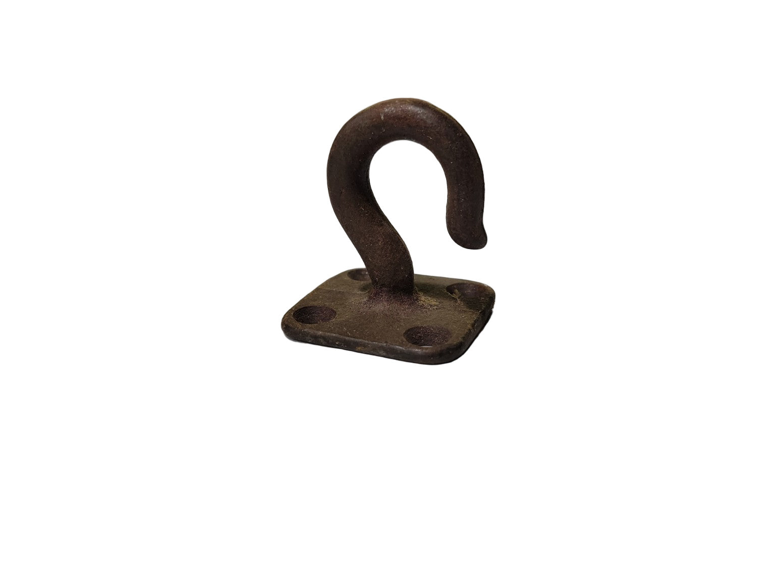Vintage Cast Iron Ceiling Hook – Square Base, 2" Depth