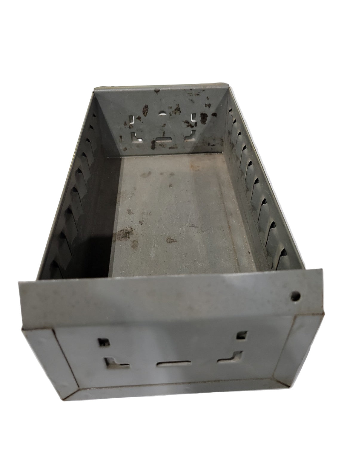 Vintage Industrial Steel Drawer Bin – 12 ½" L x 5 ¾" W x 4" H