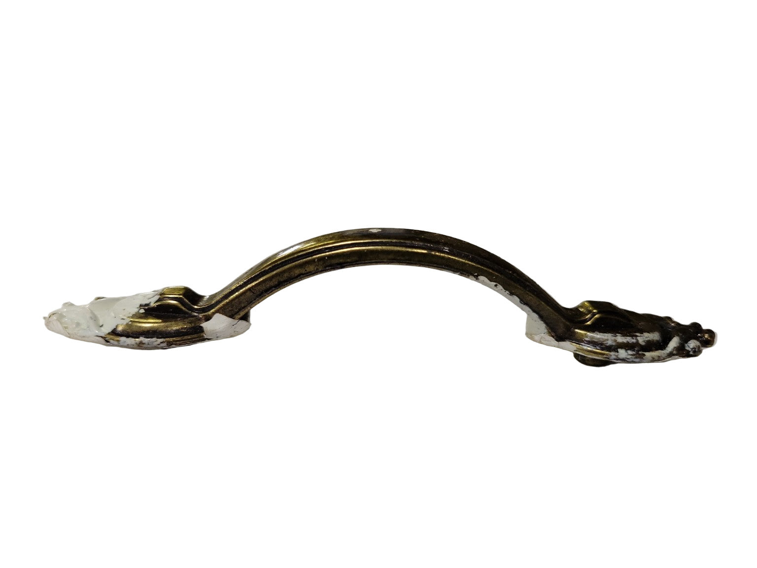 Vintage Brass Drawer Pull with Decorative Ends – 4 ¾" L