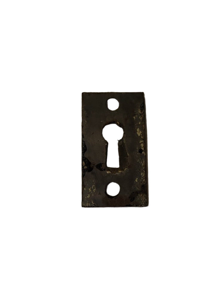 Rectangular Iron Keyhole Escutcheon Plate – 1 ⅝" x ⅞"