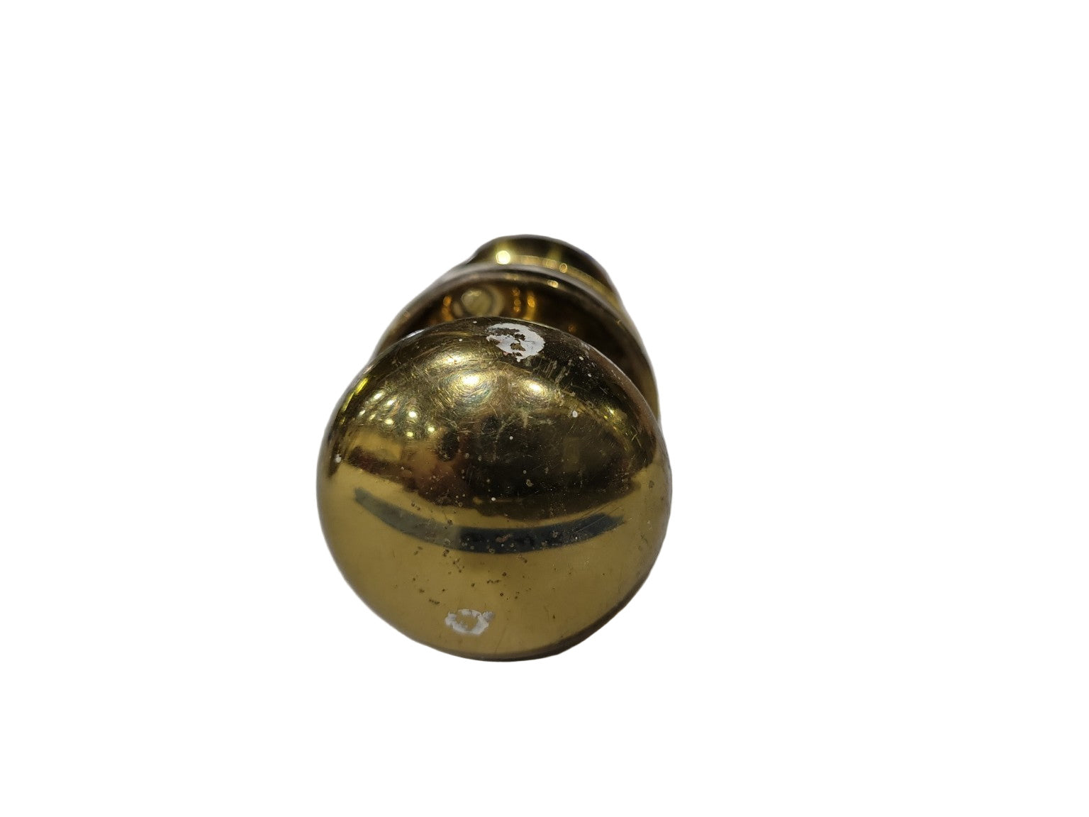Set of 2 Polished Brass Door Knob Sets – 1 ¾" Ø x 4 ½" L