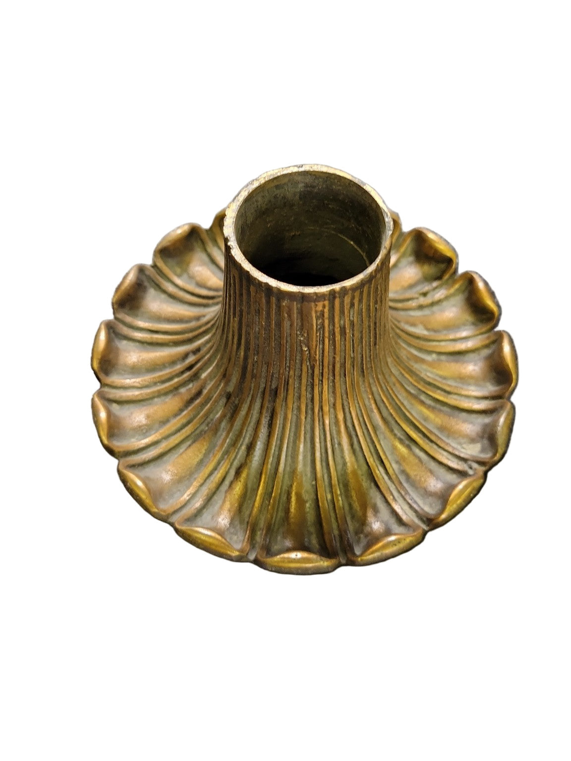 Vintage Decorative Brass Lamp Base Collar / Bobeche – 6½″ Ø x 3½″ H