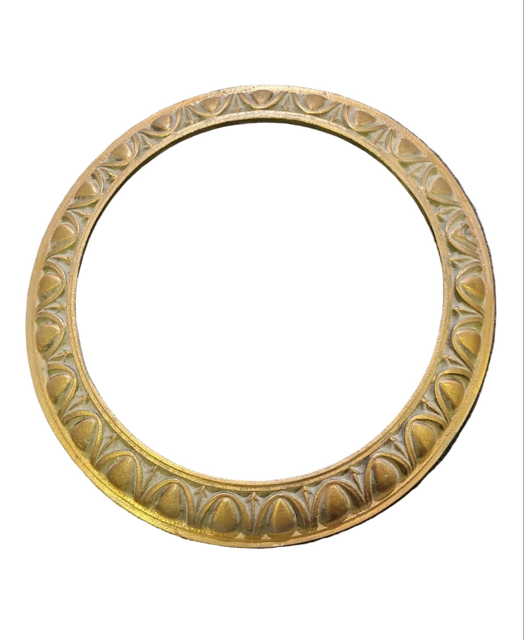 Antique Ornamental Brass Trim Ring / Medallion – 9½″ Ø x 1¼″ Thick