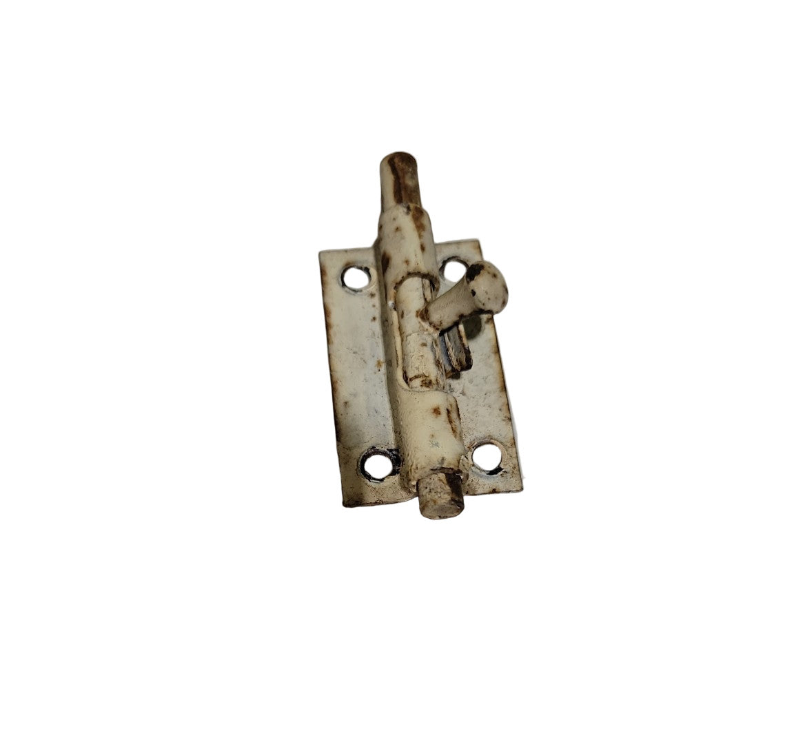 Vintage Surface-Mount Barrel Bolt – Painted Steel