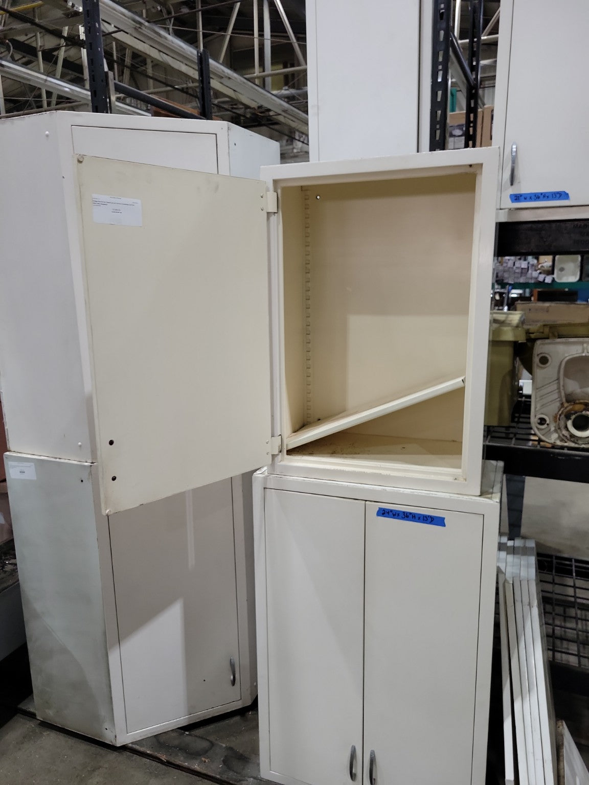 Vintage Metal Kitchen Cabinet Set with Stainless Countertops and Sink – 1950s–1960s Residential