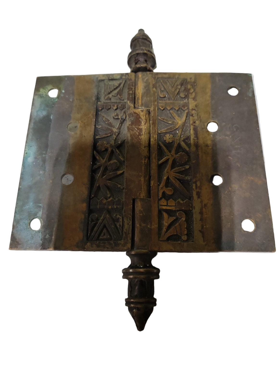 Pair of Antique 5 Cast Brass Steeple Tip Hinges – Eastlake Pattern