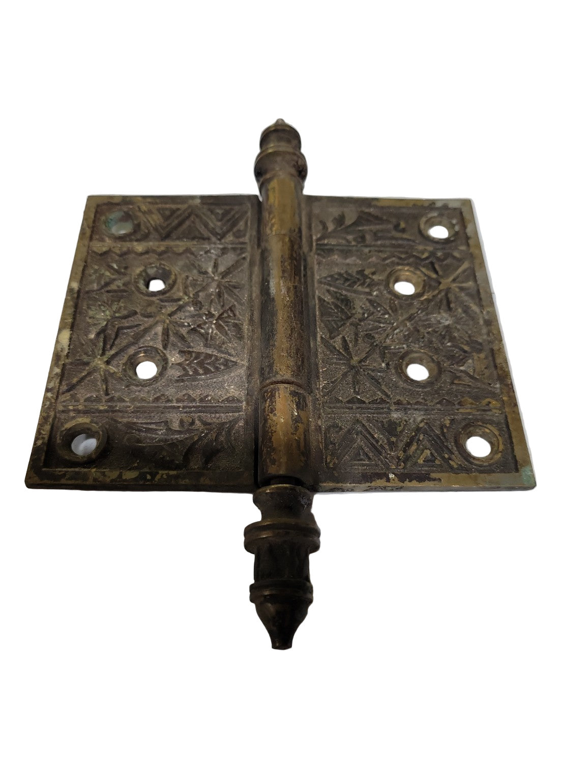 Pair of Antique 5 Cast Brass Steeple Tip Hinges – Eastlake Pattern