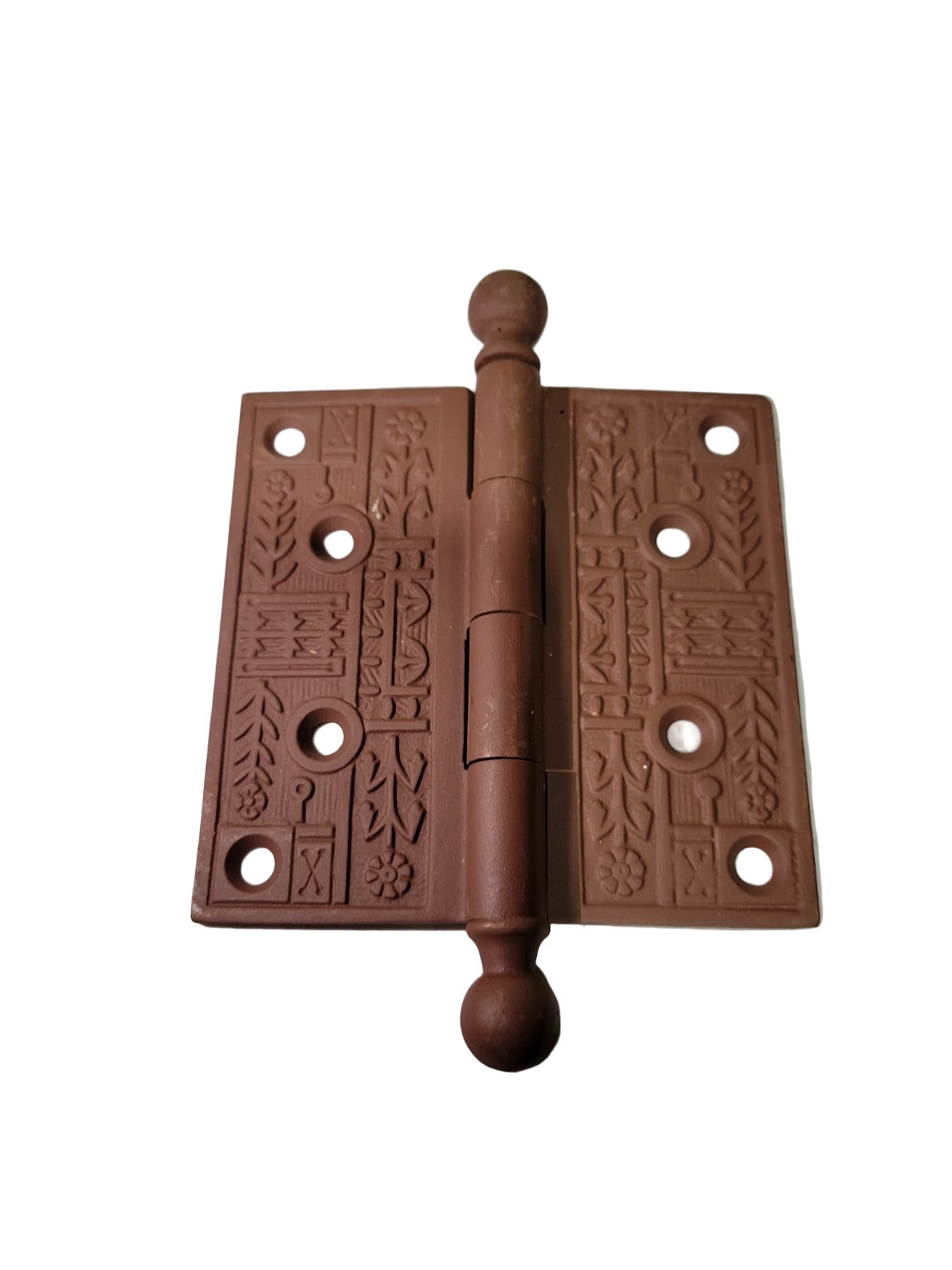 Set of 6 Heavyweight 3½" Victorian-Style Cast Brass Door Hinges – Eastlake Revival Pattern