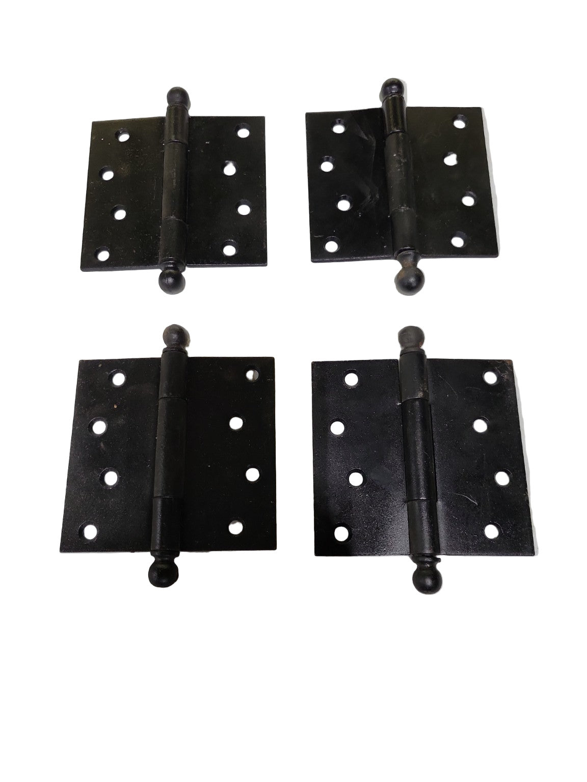 Set of 4 Heavy-Duty 4 Ball Tip Door Hinges – Matte Black Steel