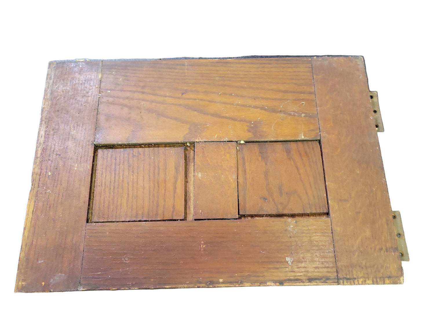 Antique Cabinet Door with Ornate Cast Iron Turn Latch – Salvaged Wood Panel
