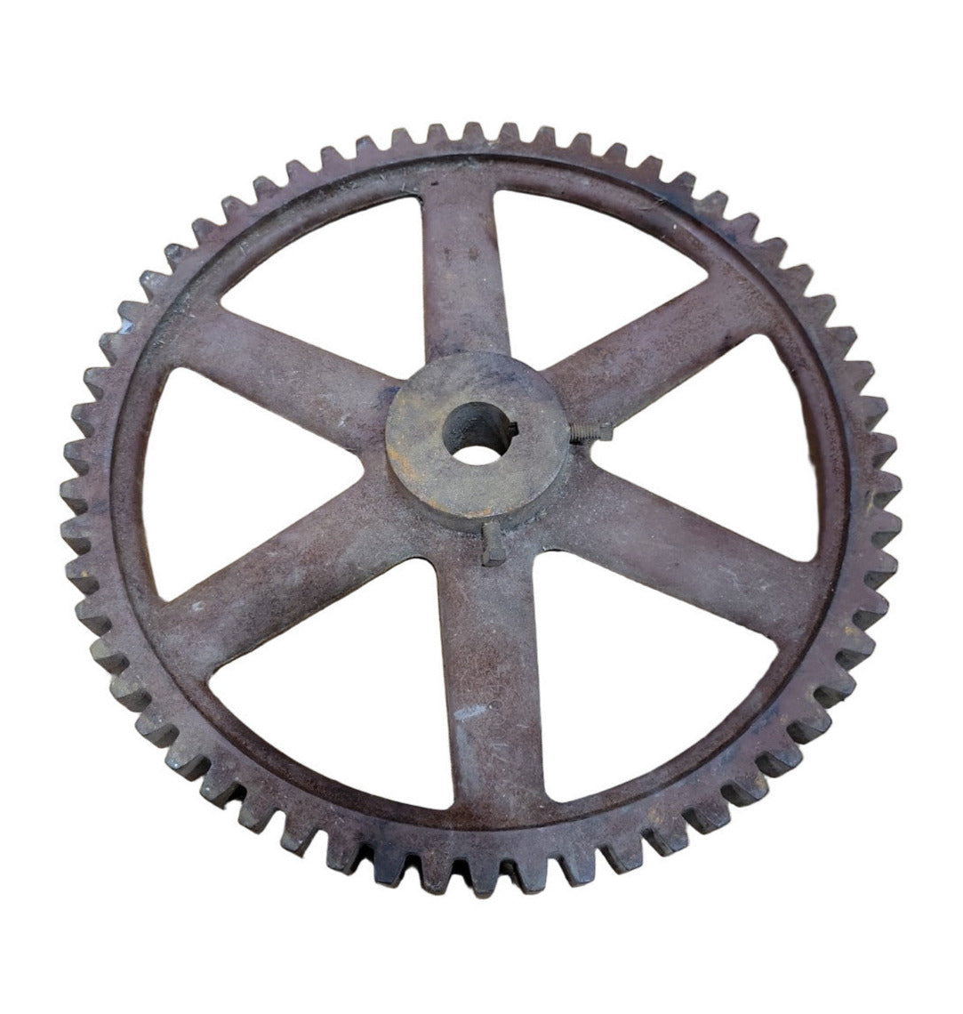 Vintage Industrial Cast Iron Gear Wheel – 15 ¾" Diameter