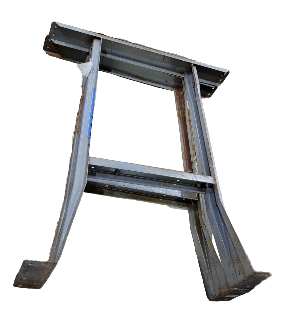 Set of 2 Industrial Steel Table Legs – 29 ½" W x 32" H x 3 ⅜" D