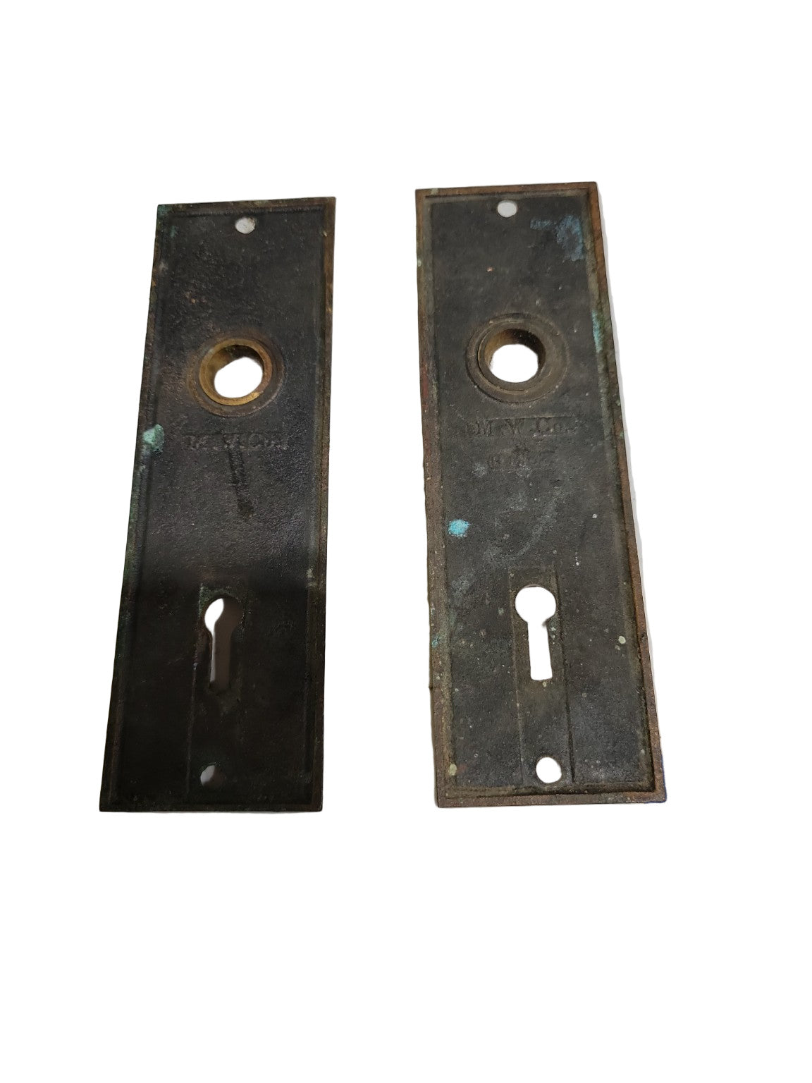 Antique Brass Door Plates – Mallory Wheeler Co. Gothic Revival Pair