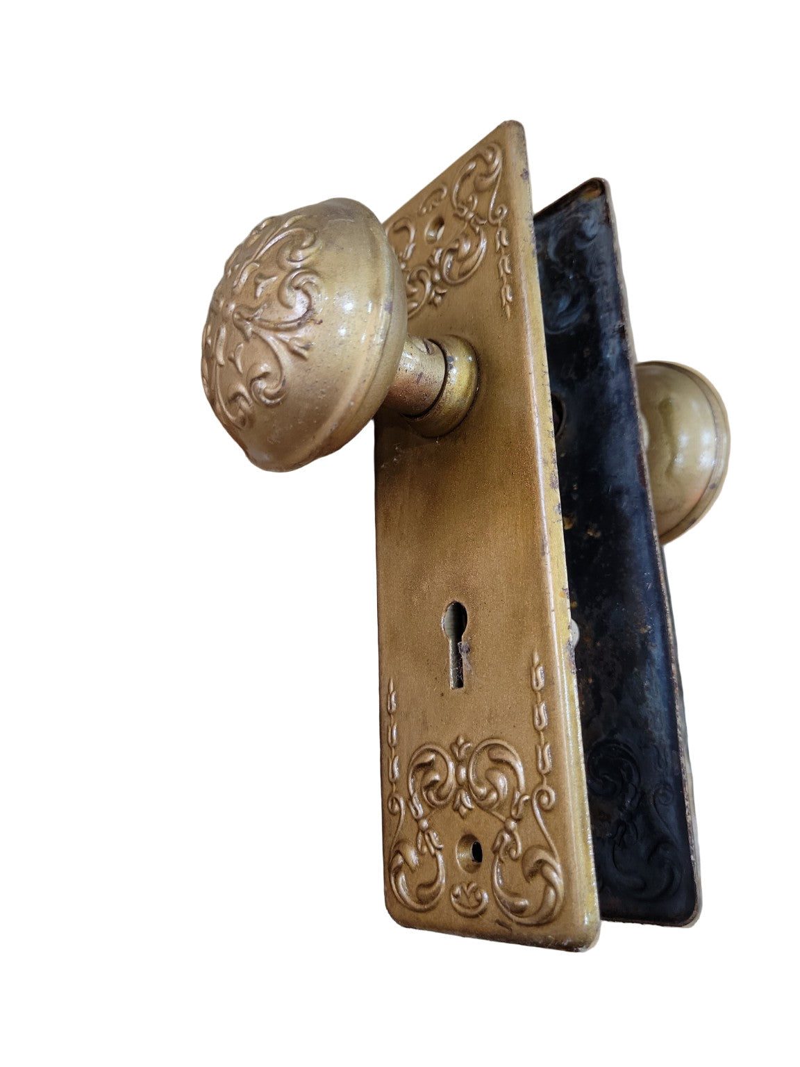 Clifton Pattern Door Knob Set by Reading Hardware Co. (Pat. 1911)